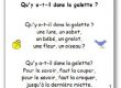 Comptine Qu'y a t-il dans la galette ?