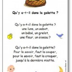 Comptine Qu'y a t-il dans la galette ?
