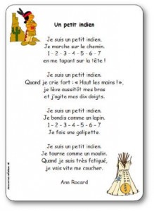 Comptine Un petit indien Ann Rocard