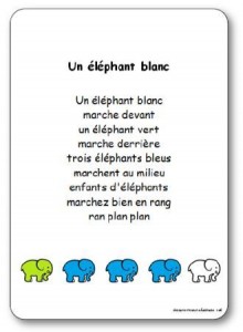 Comptine Un éléphant blanc