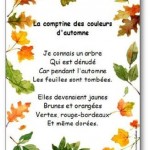 Comptine automne, comptine sur les couleurs de l'automne, La comptine des couleurs d automne