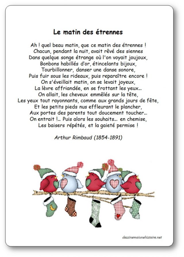 Poésie Le matin des étrennes d'Arthur Rimbaud