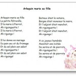 Comptine Arlequin marie sa fille