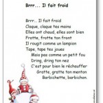 Comptine Brrr... Il fait froid
