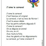 Comptine J'aime le carnaval