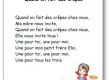 Comptine Quand on fait des crêpes