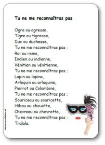 Comptine Tu ne me reconnaîtras pas