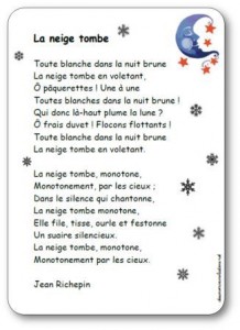 Poesie La Neige Tombe Jean Richepin Poesie Illustree La Neige Tombe