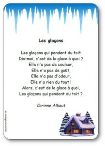 Poésie Les glaçons Corinne Albaut