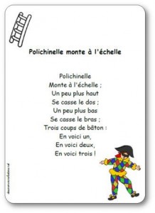 Comptine Polichinelle monte à l'échelle