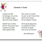 Poésie Carnaval à l'école Gina Chénouard