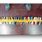 Atelier pince à linge Pincer la règle de la classe