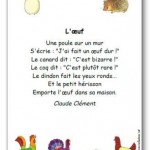 Comptine L'œuf de Claude Clément