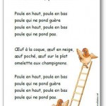 Comptine Poule en haut poule en bas