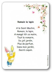 Comptine Romain le lapin