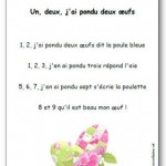 Comptine Un Deux j ai pondu deux œufs