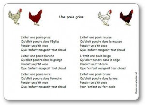 Comptine Une poule grise