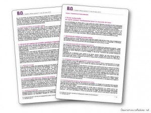 Programme de l école maternelle du 26 mars 2015