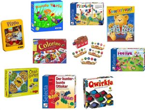 Jeux de société pour apprendre les couleurs
