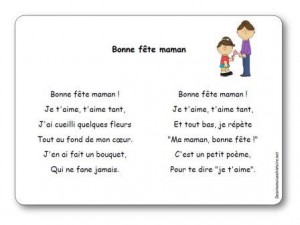 Comptine Bonne fête maman Je t aime t aime tant