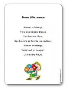 Comptine Bonne fête maman Maman printemps