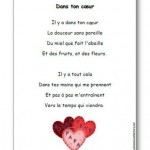 Comptine Dans ton coeur