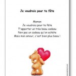 Comptine Je voudrais pour ta fête