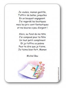 Comptine Je voulais maman gentille de Michel Bau