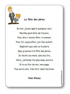 Comptine La fête des pères de Jean Glauzy