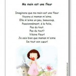 Comptine Ma main est une fleur