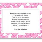 Comptine Maman tu me prends par la main de Anne Marie Samoun