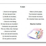 Poésie A papa de Maurice Carême