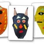 Masques africains en carton