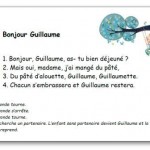 Comptine Bonjour Guillaume