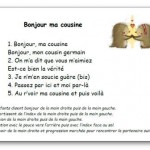 Comptine Bonjour ma cousine