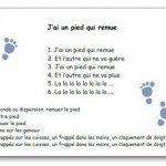 Comptine J ai un pied qui remue