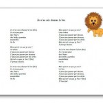 Comptine Je m en vais chasser le lion