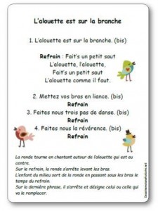 Comptine L alouette est sur la branche
