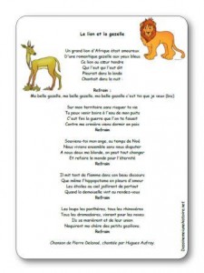Comptine Le lion et la gazelle