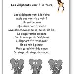 Comptine Les éléphants vont à la foire