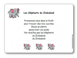 Comptine Les éléphants du Zimbabwé