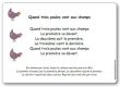 Comptine Quand trois poules vont aux champs