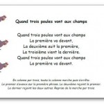 Comptine Quand trois poules vont aux champs