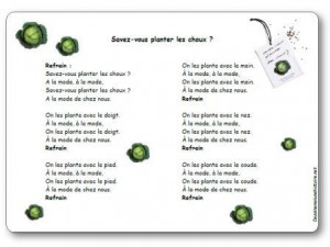 Comptine Savez vous planter les choux