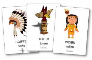 Imagier des indiens à imprimer, imagier indiens maternelle, imagier sur les indiens