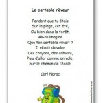 Poésie Le cartable rêveur de Carl Norac