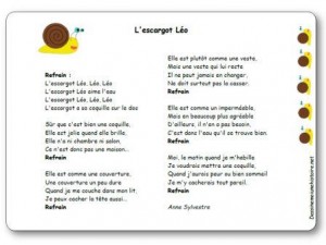 Chanson L'escargot Léo d'Anne Sylvestre