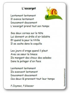 Chanson L'escargot de Jaymes