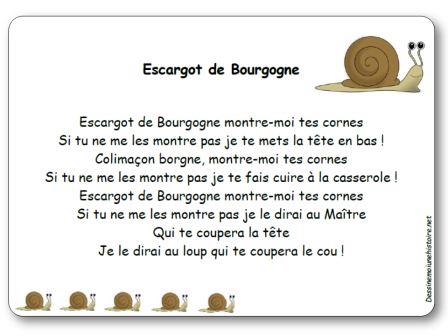 Comptine Escargot de Bourgogne