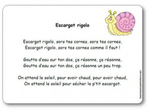 Comptine Escargot rigolo